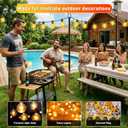 LETIANPAI 8 Pack String Light Poles,10 FT Metal Poles with Fork for Outdoor String Lights,Outdoor Light Poles with Fork,Poles/Post/Stand for Outside
