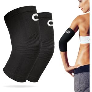 Elbow Brace for Women & Men (Pair) Elbow Compression Sleeve for Tendonitis, Tennis Elbow & Golfers Elbow Arm & Elbow Support for Arthritis, Bursitis, Weightlifting & Pain Relief (Black, XS)