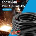 25ft 4/3 4 AWG Portable Power Cable (3 Conductor) - SOOW 600V 4 Gauge Electric Wire for Motor Leads, Portable Lights, Battery Chargers and Machinery - 3 Conductor - 25 Feet Electrical Cord
