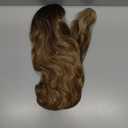 FESHFEN Claw Clip Ponytail Extensions - Long Pony Tail Hair Piece Wavy Curly Synthetic Hairpieces for Women, Ombre Brown Mix Blonde 30 inch