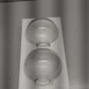 YANWE1 Round Glass Vases, Set of 2 Small Vases for Flowers, Clear Glass Vase for Tulips, Modern Vase for Living Room, Office, Coffee Table, Shelf, Wedding, 5 Inches