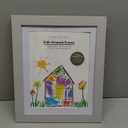 Kids Artwork Frame Changeable (Gray) - Magnetic Door Holds 100 Art Pieces - 8.5x11 Letter Size Display with Mat or 10x12.5 Without Mat - My Mini Masterpiece