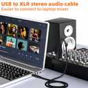 MEEKI USB to XLR Cable,6.6 FT XLR to USB Audio Converter Cable,USB C to XL R Male Output Stereo Audio Cord for Amplifier, Speaker, Mixer Console ect