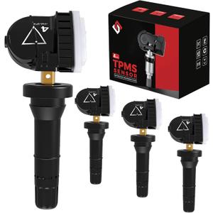 TPMS Sensor 433MHz Fit for Chevy Silverado Buick 13598773 4 Pack | Pre-Programmed, Fit for Cadillac XT4 XT5 XT6, Fit for Buick Enclave Lacrosse, 13598773 13594222, 5-8 Year Battery