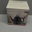 Electric Gooseneck Kettle, 1L 1500W Fast Boil, 100% Stainless Steel BPA Free Pour-Over Coffee & Tea Kettle, Water Boiler with Auto Shut & Boil-Dry Protection, Black