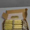 Door Hinges Satin Brass - 24 Pack Gold Door Hinges 3.5 Inch Rounded Interior Door Hinge with 5/8" Radius - 3 1/2 Inches Flat Iron Brass Hinges for Residential Standard Doors