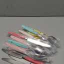 ANNOVA Silverware Set, Retro/Rivet Colorful Stainless Steel Tableware Kitchen Flatware Set Utensils, Includes Dinner Knives, Forks, Spoons, Salad Forks & Dessert Spoons (Pastel Mix, 20 Pieces)