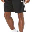 adidas Men's Train Essentials Piqu 3-Stripes Shorts (Black/White), XS 11''