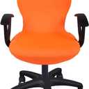 Deisy Dee Computer Office Chair Covers Pure Color Universal Chair Cover Stretch Rotating Chair Slipcovers Cover ONLY Chair Covers C098 (Orange)
