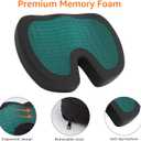 Amazon Basics Comfortable Seat Cushion for Office Chairs, Gel Enhanced Memory Foam, Non-Slip, Cooling Support for Long Sitting, Black