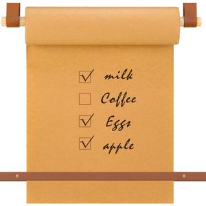 Lincia 17 Inch Kraft Paper Roll Dispenser Wall Mounted 30 Meters Brown Grocery List Note Craft Butcher Paper Roll Holder Memo Board for Wall Decor, to-do Lists, DIY Drawing, Artwork, Creative