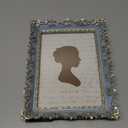 AELS 5x7 Inch Vintage Picture Frame, Elegant Antique Photo Frames with Glass Front, Photo Display, Tabletop Wall Hanging, Gift Ideas, Vine Pattern (Gold & Light Blue)