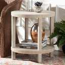 bali & pari Rocco Bohemian Woven Grasscloth End Table, 2-Tier