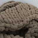 Bunnikins & Clover Beige Throw Blanket for Couch, Chunky Knit Beige Throw for Bed, Neutral Throw Blankets Tan Throw Blanket for Room Decor Housewarming Gifts, 50"x60" (Taupe)