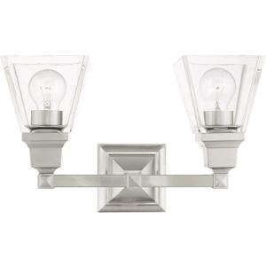 Livex Lighting 17172-91 2 Light Brushed Nickel Bath Vanity