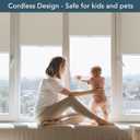 Roller Window Shades Free-Stop Cordless Blackout Blinds, Thermal Insulated Pull Down Shades for Windows, UV Protection Fabric Roller Blinds for Home Office (27.75" Wx72 H, Ivory)