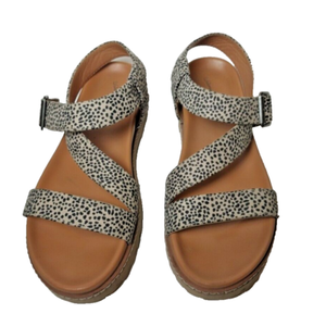 SMNY Annie Leopard, Size 7.5 Sandals