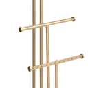 Amazon Basics Four-Tier Jewelry Tree Stand - White/Brass
