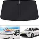 KUST Custom Fit Windshield Sun Shade for 2020-2024 2025 2026 Toyota Corolla (Not for Corolla Cross) Accessories Sunshade Sun Visor Protector Foldable Blocks UV Rays Keep Cooler