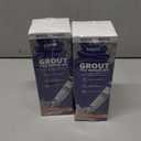 2 x Tile Grout Repair Kit, 4 Pack Fast Drying Grout Filler for Shower, Bathroom & Kitchen, Waterproof Tile Grout Paint, Grout Sealer Restores and Renews Tile Gaps, Joints, Lines (White, 4.8oz / 136g Each)