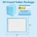 Wowflash Super Absorbency Disposable Diaper Pads for Baby, Puppy and Adults, Disposable Changing Underpads for Baby, 50 Count, 17 x 13''