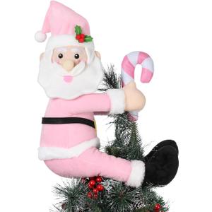Pink Santa Tree Topper Christmas Tree Topper Santa Claus Xmas Tree Topper Christmas Party Home Decorations Supplies