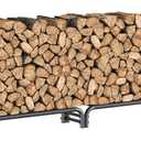 Mr IRONSTONE 8FT Firewood Rack Outdoor with Fabric Mesh for Storing Logs of Various Size, Heavy Duty Fire Wood Racks Holds Up to 4000LBS, Fireplace Log Holder Wood Pile Storage Stacker Organizer