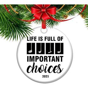 Life is Full of Important Choices - Golf Lover Ornament, Dad Grandpa Golf Clubs Christmas Ornament Gift, Golf Decor Gifts for Dad Men Golfer (C9)