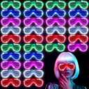 HONLYNE 32 PCS Light Up Glasses, Glow In The Dark Party Supplies, LED Glasses, Glow Glasses, Glow In The Dark Glasses for Kids and Adults, Neon Glasses for Glow Party, Wedding, Birthday, New Year