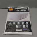 Niagara 4 Pack Waterproof Pillow Protectors Standard 20x26 Inches Smooth Zipper Premium Encasement Covers Quiet Cases Set White
