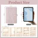 Travel Jewelry Organizer Case, Jewelry Storage Book Ring Binder with Clear Zipper Velvet Pouches for Necklaces, Rings, Earrings, Bracelets Gifts for Women Pink