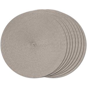 FunWheat Round Braided Placemats Set of 8 Table Mats for Dining Tables Woven Washable Non-Slip Place Mats 15 inch(Taupe, 8pcs) FunWheat Round Braided Placemats Set of 8 Table Mats for Dining Tables Woven Washable Non-Slip Place Mats 15 inch(Taupe, 8pcs)