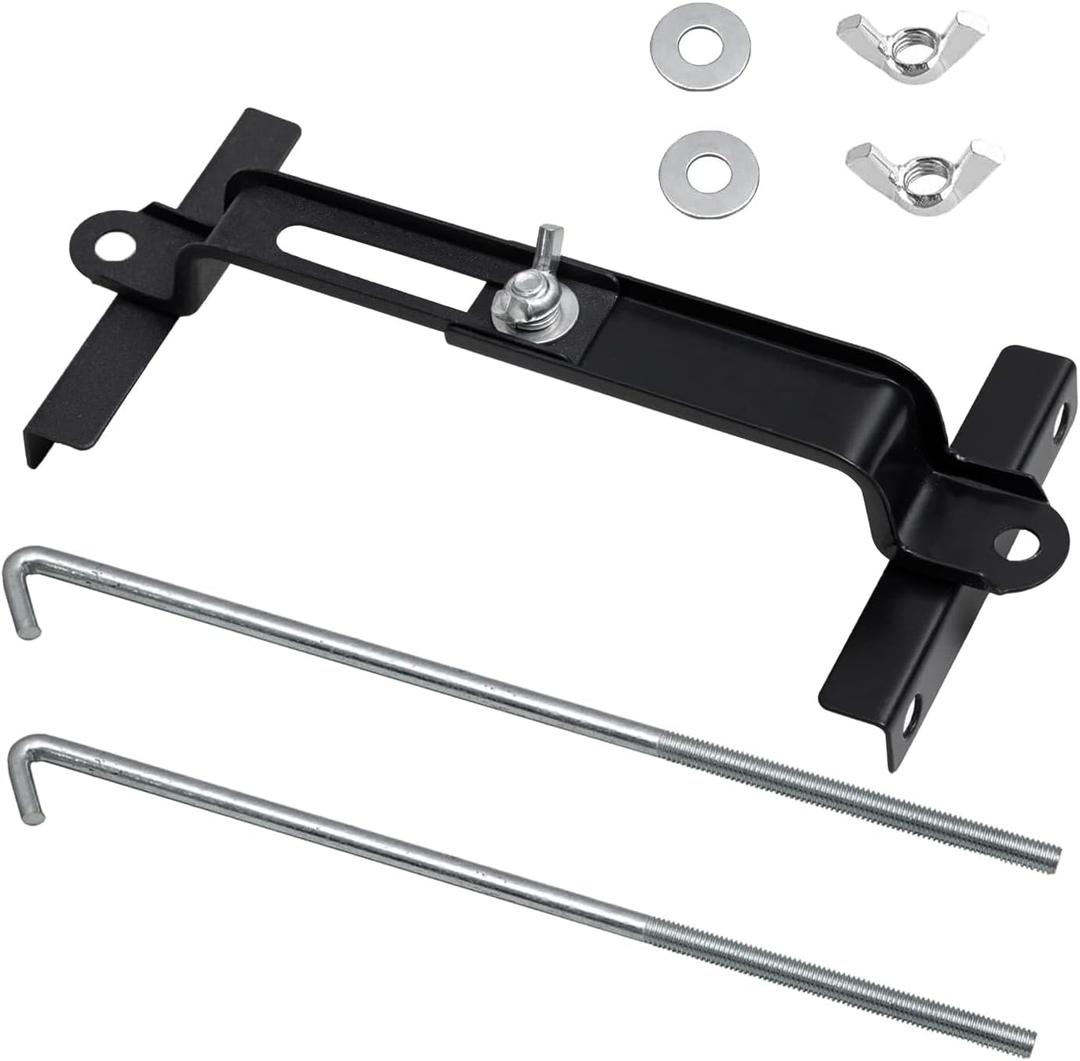 Kewucn Adjustable Battery Hold Down, Car Battery Tie Down Holder Kit, Universal Battery Crossbar with Stainless J Bolt, Automobile Battery Fixing Accessories for Cars, SUV, RV (9 inch bolts)