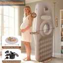 Inflatable Pregnancy Pillow with Belly & Head Hole, Prone Pregnancy Pillow for Stomach Sleepers, Belly Pillow Pregnancy Mattress for Pregnant Women, Maternity airbed Pool Float for Tummy Massage