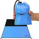 Frelaxy Pocket Picnic Blanket, Waterproof Sandproof Beach Mat, Compact Camping Tarp for Festivals, Hiking, Travel, Outdoor Recreation (Blue, 57'' x 71'')