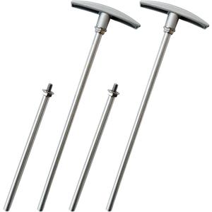 Tiaiidi 2 Pack Universal RV Waste Valve Handle Replacement,6" and 9" RV Waste Valve Aluminum Tube Extension Rod Kit,Compatible with RV Sewer Hose Kit