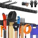 SUKIZZ 64'' All-Metal Garage Tool Organizer Wall Mount  Heavy-Duty Tool Rack Holds 680 lbs, Adjustable Hooks for Garage, Yard, and Garden Equipment (Black)