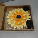 2 Pack Solar Sunflower Lights LED 9.8" Metal Sunflower Outdoor Wall Decor