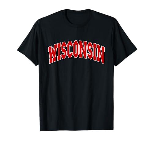 Wisconsin - Throwback Design - Classic T-Shirt Medium, Youth, Black