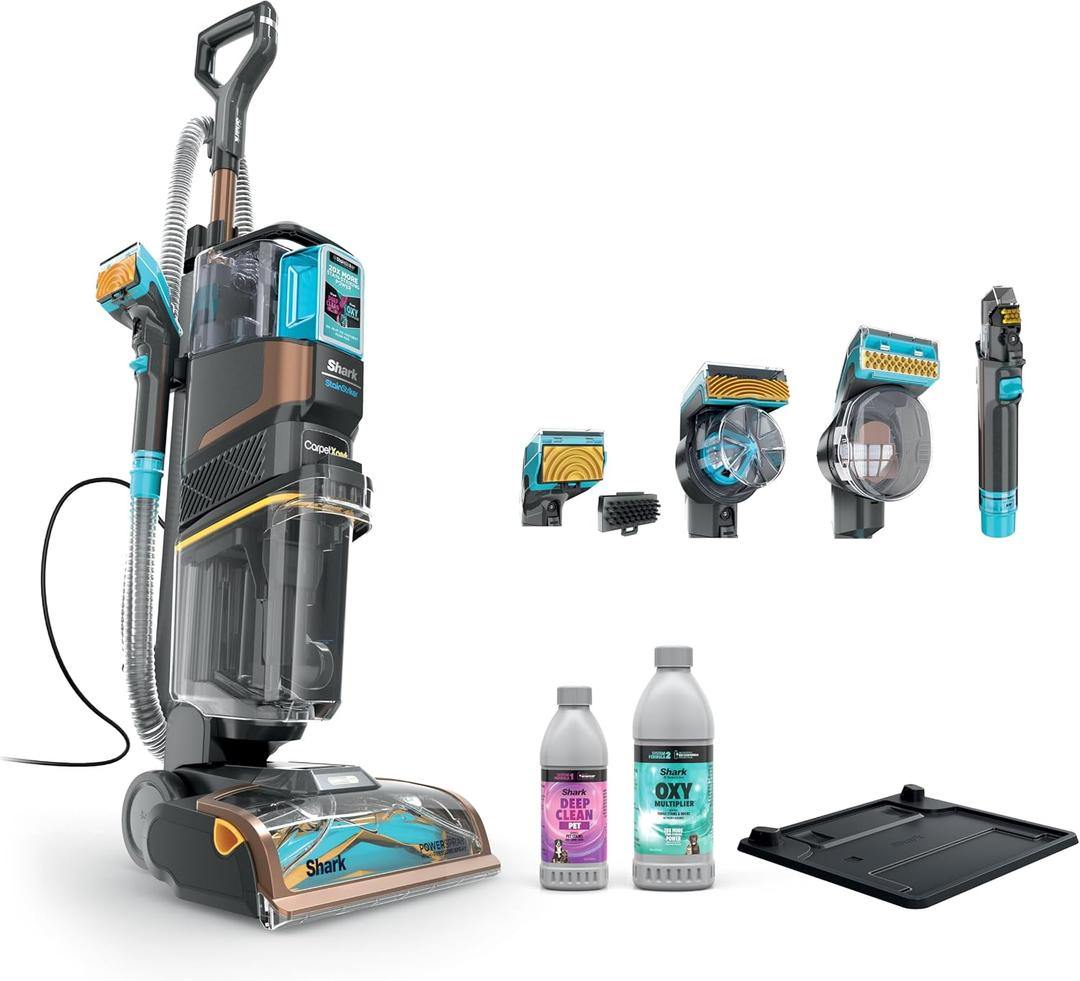 Shark CarpetXpert HairPro | Upright Carpet, Area Rug & Upholstery Cleaner | StainStriker Handheld Tough Stain Remover & Onboard Self Clean | Pet Hair Pickup & Odor Removal | 4 Tools | Copper | EX301