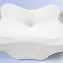 Cervical Pillow for Neck Pain Relief Contour Memory Foam Pillow Ergonomic Neck Support Pillow for Side Back Stomach Sleepers with Pillowcase