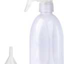Bynccea Empty White Plastic Spray Bottles 13.5oz/400ml Adjustable Nozzle Mist/Stream Water Spray Bottle Heavy Duty Spraying Bottles Plant Mister Spray Bottle for Cleaning Solutions, Plants, Hair