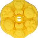 Mini Popsicles Maker, Cute Animal Shapes and Print Non stick Food Grade Chocolate Maker with Lid for Baking Candy Chocolate Cookie Jello Gummy Cake Pudding (Yellow)