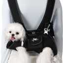 FCT Dog Backpack Carrier - Spine-Friendly for Small Dogs (4-8 lbs), Horizontal Design Dog Carrier with Adjustable Back Straps,Legs-Out Comfort for Travel/Hiking/Cycling (Black, Size S)