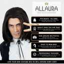 ALLAURA Compatible with John Wick Wig  Black Hitman Wig for Men, Tieable into Ponytail  Assassin, Keanu, Vincent Vega, Farquaad, Vampire Cosplay  90s Action Movie Halloween Costume Hairpiece