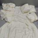 HAINARverS Folding Chair Covers for Wedding, 10pcs Stretch Spandex Washable Fabric Chair Cover, Decoration Chair Cover for Wedding, Party, Banquet, Birthday, Conference, Event(Ivory, 10 PCS)