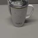 Swig Life 18oz Travel Mug, Insulated Tumbler with Handle and Lid, Cup Holder Friendly, Dishwasher Safe, Stainless Steel, Travel Coffee Cup (Golf Ball)