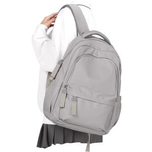 winspansy Small Backpack For School Girls Boys Aesthetic Lightweight Travel Daypack Simple Cute Backpack For Women Men College High School Bookbag Fit 14 Inch Laptop,Rrey Brown