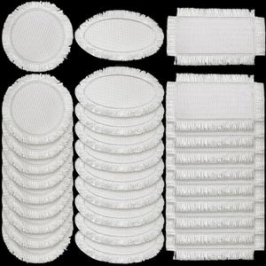 30 Pieces Sublimation Patches 3 Shapes Fabric Iron on Blank Patches Sublimation Blank for DIY Crafts Hat Caps Clothes Shoes Bags Backpacks Uniforms(Beige)