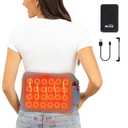 Heating Pad for Back with Battery,12V Portable Electric Heated Pad with 24 Natural Jade Stones and 3 Heat Modes for Lower Back,Abdomen,Gift for Women Men